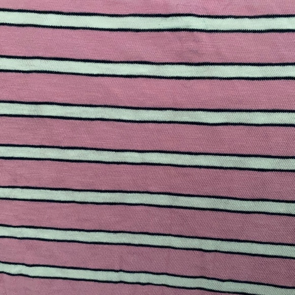 J. Crew Boatneck Tee Shirt Striped Slub Cotton Pink Sz. S - Picture 4 of 4